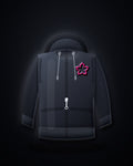 Bloom Curved Zip Hoodie — Noir